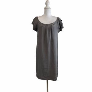 Gerard Darel 38 Gray Casual 100% Silk Dress